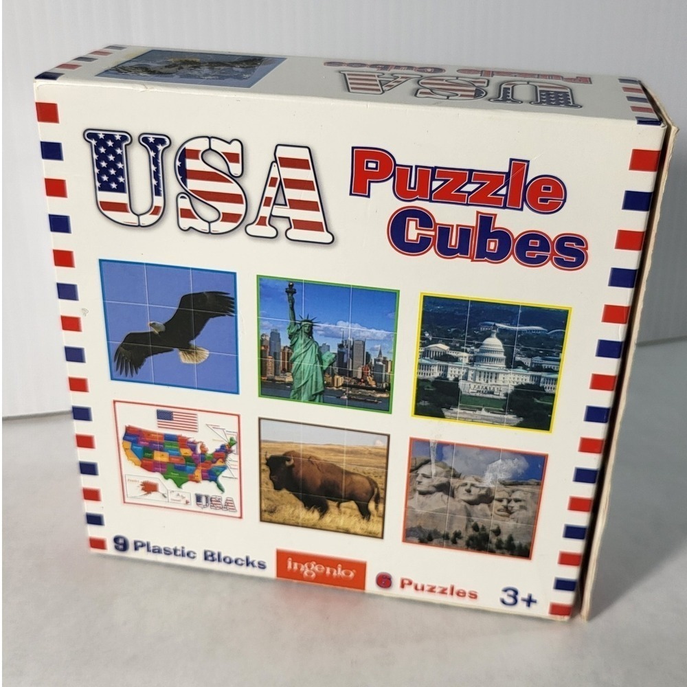 Ingenio USA Puzzle Cubes 9 Plastic‎ Blocks 6 Puzzles Ages 3+